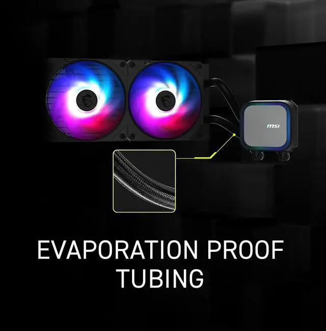 Alt view image 7 of 7 - MSI AIO ARGB Liquid Cooling 360mm Radiator PWM (Black) MAG CORELIQUID A13 360