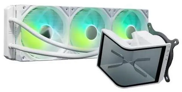 Main image of TRYX SE 360 ARGB 360mm AIO 3D Cooler Asetek Adela (White) L-P360L-AM3M-G0W