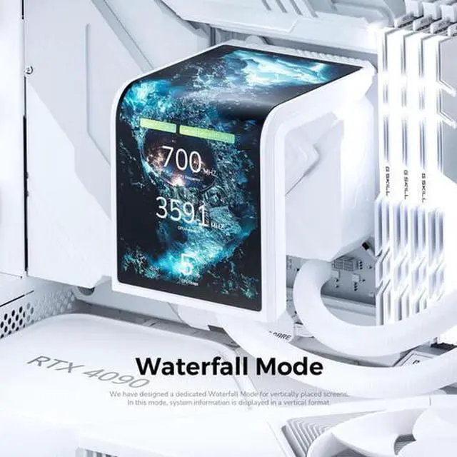 Alt view image 4 of 5 - TRYX SE 360 ARGB 360mm AIO 3D Cooler Asetek Adela (White) L-P360L-AM3M-G0W