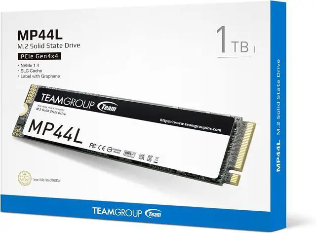 Alt view image 7 of 7 - TEAMGROUP MP44L 1TB SLC Cache NVMe M.2 2280 Laptop&Desktop SSD TM8FPK001T0C101