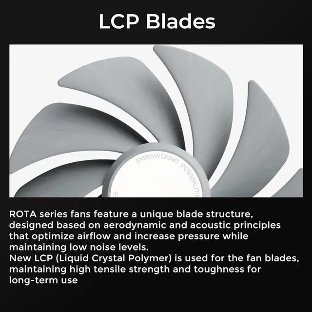 Alt view image 3 of 7 - TRYX ROTA PRO 140mm 4-Pin PWM Case Fan LCP Material FDB (White) F-R140P-NN1M-G0W