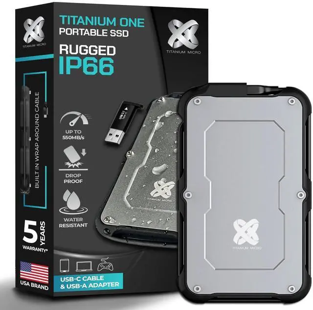Main image of Titanium Micro 1TB Titanium One Portable SSD Up to 550Mb/s USB 3.2 Type C