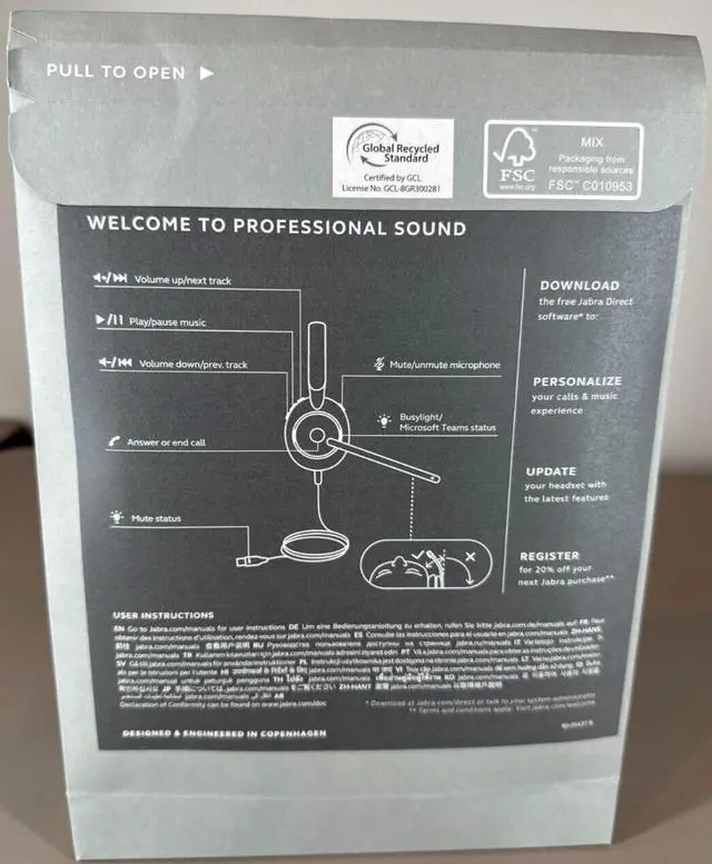 Alt view image 2 of 4 - Jabra Evolve2 30 UC Stereo USB-A with 2 Built-in Microphones Work Wired Headset