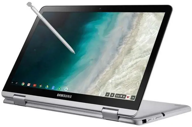 Alt view image 2 of 7 - Samsung Chromebook Plus V2 12.2" FHD Touch Celeron 3965Y 4GB 64GB eMMC Chrome OS