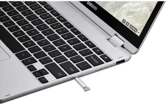 Alt view image 6 of 7 - Samsung Chromebook Plus V2 12.2" FHD Touch Celeron 3965Y 4GB 64GB eMMC Chrome OS