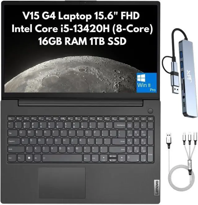 Main image of Lenovo V15 Gen 4 15.6" FHD 8-Core i5-13420H 16GB 1TB SSD Webcam Docking W11P
