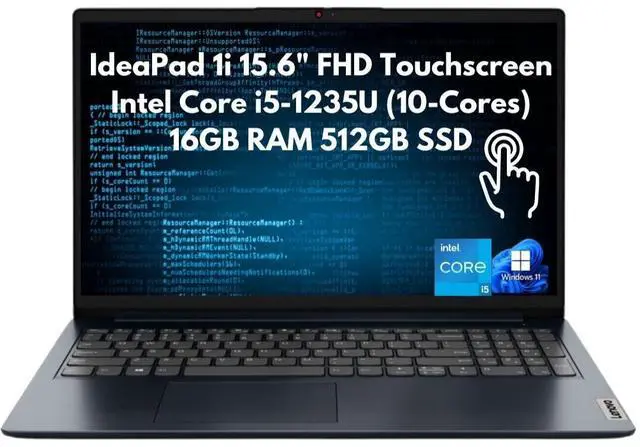 Main image of Lenovo IdeaPad 1 15.6" FHD Touch Core i5-1235U 16GB 512GB SSD Cam Windows 11