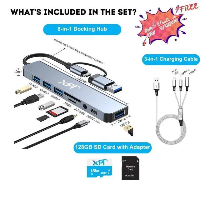 Alt view image 2 of 7 - HP Laptop 14" HD Intel N150 8GB 256GB Webcam Office 365 Docking + 128GB microSD