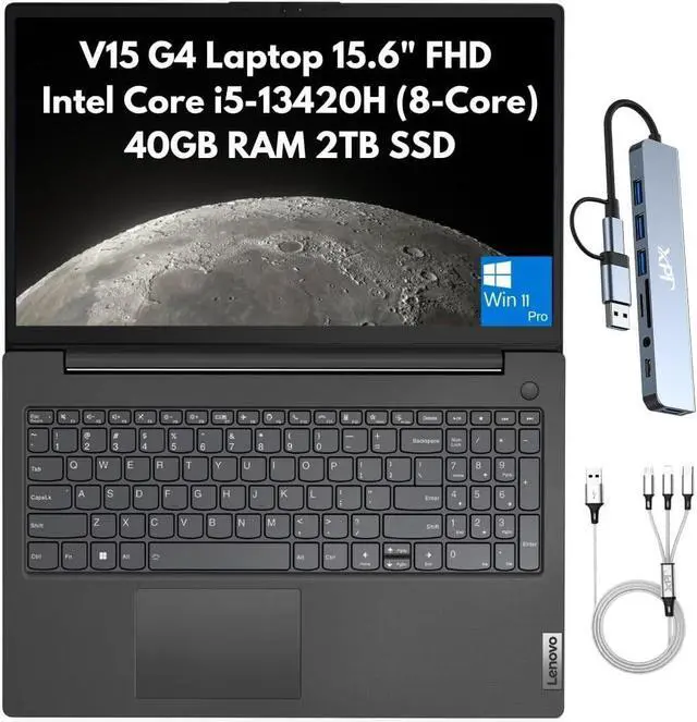 Main image of Lenovo V15 Gen 4 15.6" FHD 8-Core i5-13420H 40GB 2TB SSD Webcam Docking W11P