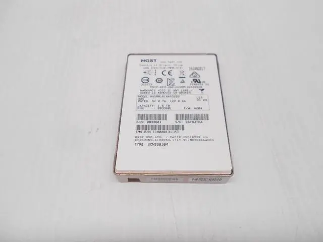 Main image of (NOT FOR HOME PC!) HGST 1.6TB SSD SAS 12Gbp 2.5" Drive Solid State Hard Drive Flash HUSMM1616ASS201