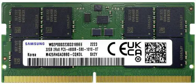 Main image of Samsung 32GB PC5-38400 DDR5 4800 MHz SODIMM Laptop Memory RAM (M425R4GA3BB0-CQK)