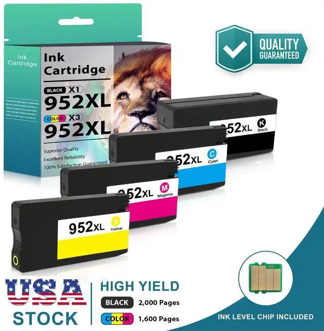 Main image of 4PK 952XL 952 XL Ink Cartridges for HP OfficeJet Pro 8710 8210 7740 8715 8720