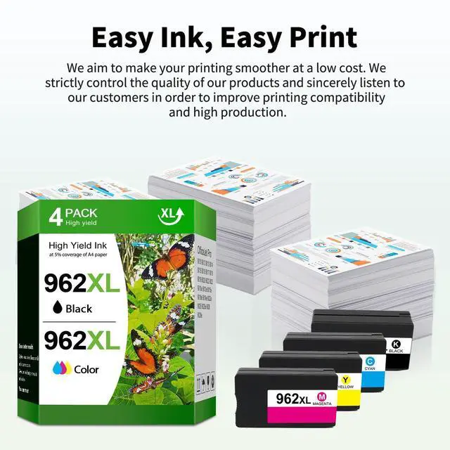 Alt view image 6 of 6 - 962XL Ink Cartridge for HP 962 OfficeJet Pro 9010e 9015e 9018e 9020e 9025e 9028e