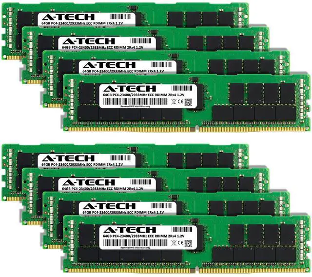Alt view image 2 of 4 - 512GB 8x 64GB PC4-2933 RDIMM ASRock Rack ROMED8-2T Memory RAM
