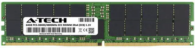 Alt view image 2 of 3 - 64GB 2Rx4 PC5-4800 EC8 RDIMM Dell PowerEdge R760 R7615 R860 R960 T560 Memory RAM