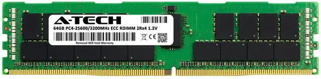 Alt view image 2 of 7 - (NOT FOR HOME PC!) 64GB DDR4 ECC RDIMM Micron MTA36ASF8G72PZ-3G2B2 Equivalent Server Memory RAM 1x