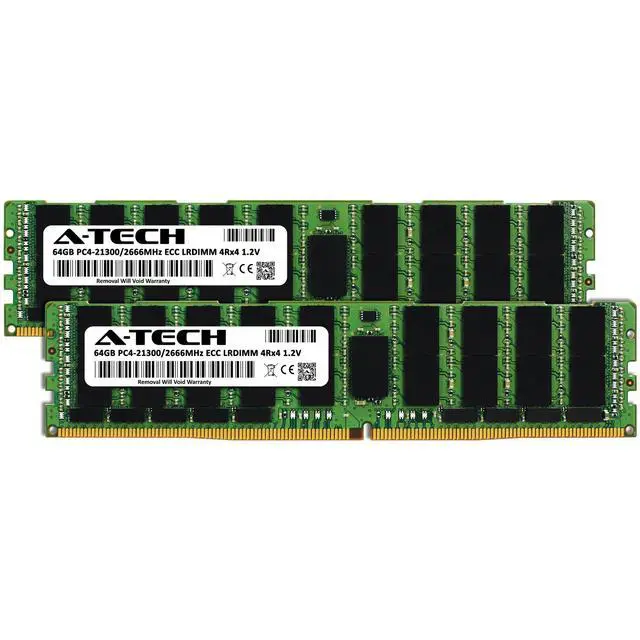Alt view image 2 of 5 - 128GB 2x 64GB PC4-2666 LRDIMM QNAP TDS-h2489FU-4314-1TB Memory RAM