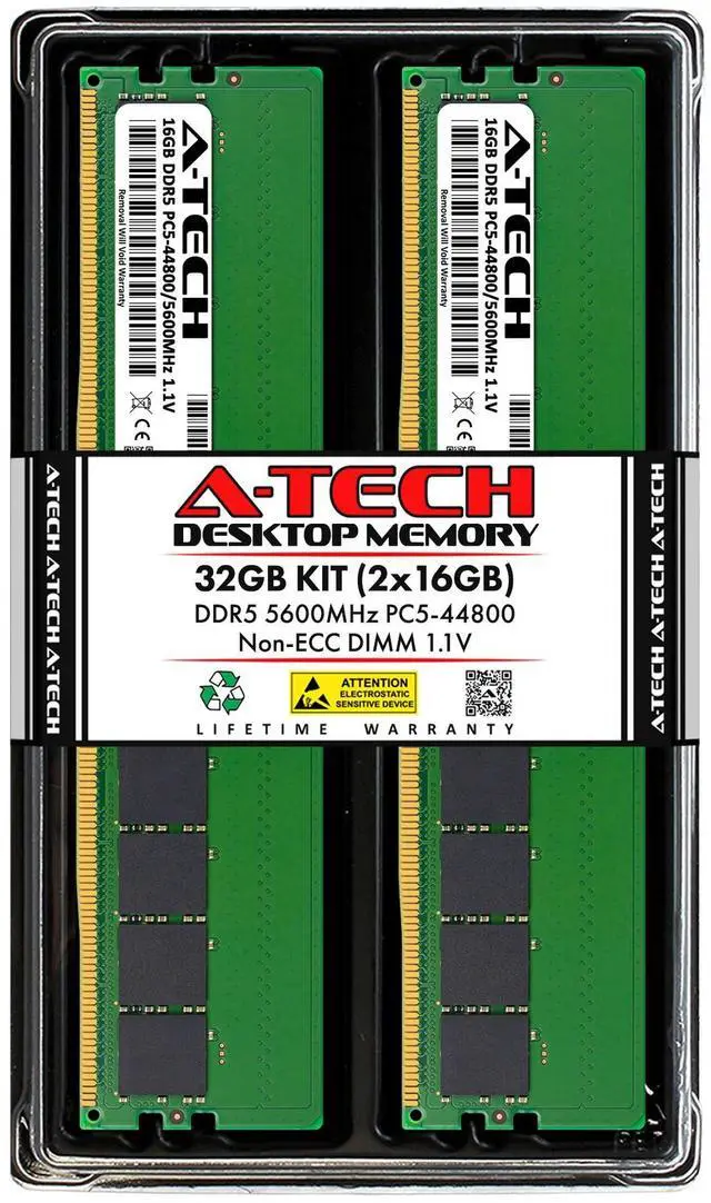 Main image of 32GB 2x 16GB DDR5-5600 HP Z2 G9 SFF Memory RAM