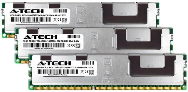 Alt view image 2 of 5 - 96GB 3x 32GB PC3L-10600R RDIMM Dell PowerEdge R420xr R620 R720xd R820 Memory RAM