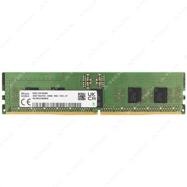 Main image of Hynix 16GB 1Rx8 DDR5 5600MHz PC5-44800 EC8 RDIMM Server Memory RAM (HMCG78AGBRA)