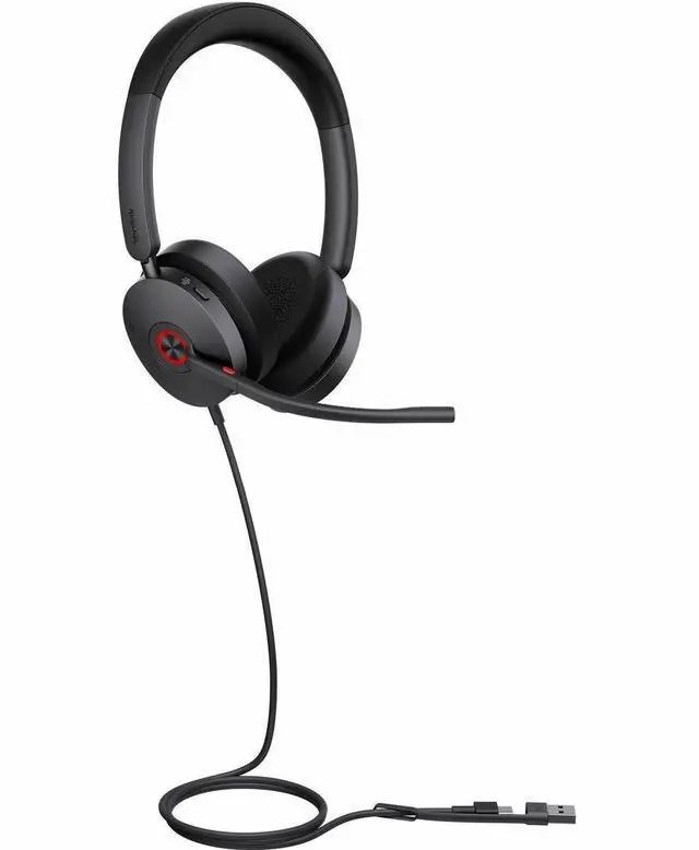 Alt view image 2 of 6 - Yealink 1308152 UH48 ANC USB-C/A Wired Professional Headset - Binaural