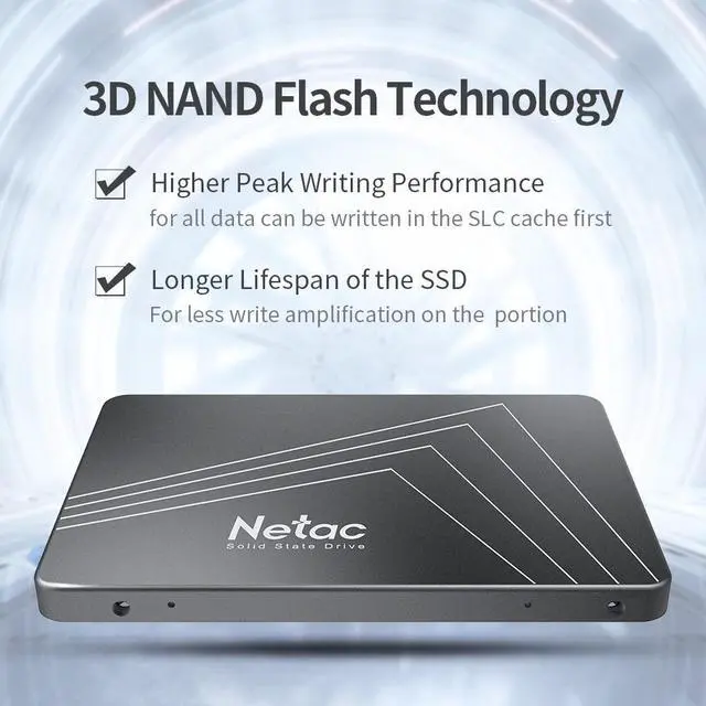 Alt view image 2 of 7 - Netac 256GB SSD 2.5'' SATA III 6Gb/s Internal Solid State Drive 500MB/s PC/Latop