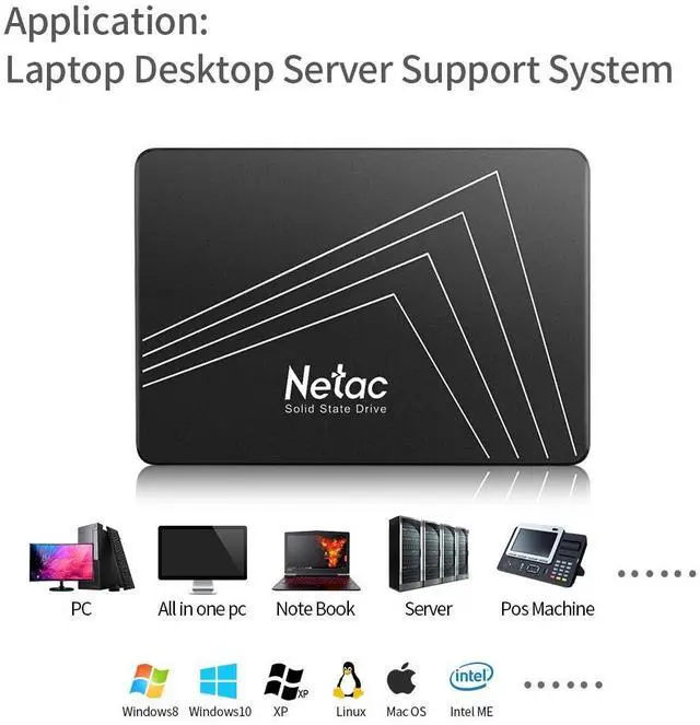 Alt view image 5 of 7 - Netac 256GB SSD 2.5'' SATA III 6Gb/s Internal Solid State Drive 500MB/s PC/Latop