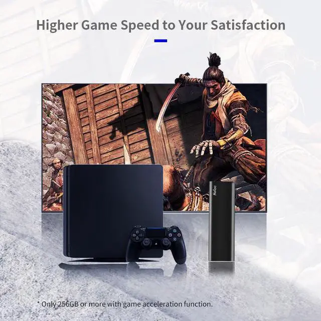 Alt view image 7 of 7 - Netac 250GB Portable SSD USB 3.2 Gen2 10Gbps Type-C External Solid State Drive