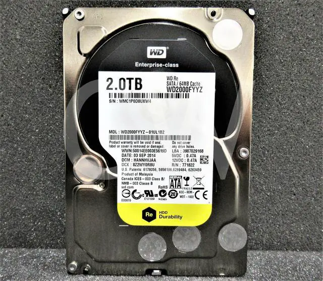 Main image of WD2000FYYZ Western Digital 2TB 7.2K RPM 6Gb/s 3.5" SATA SERVER HDD Hard Drive