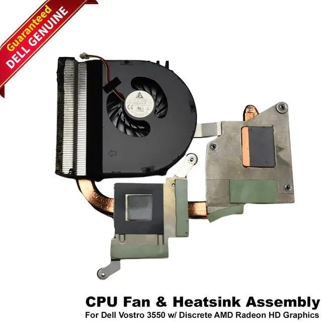 Main image of Lot 5 Dell Vostro 3550 CPU Fan & Heatsink Assembly for AMD Radeon Discrete GXVT8