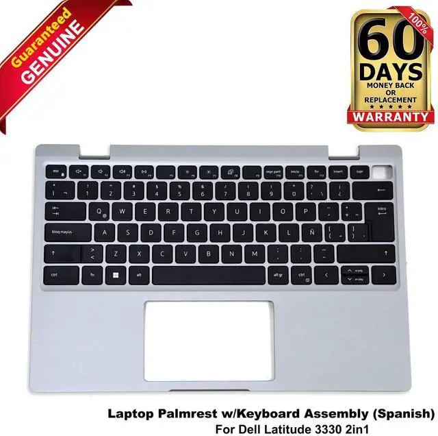 Main image of Dell Latitude 3330 2-in-1 Spanish QWERTY Keyboard Palmrest Assembly 02WWM