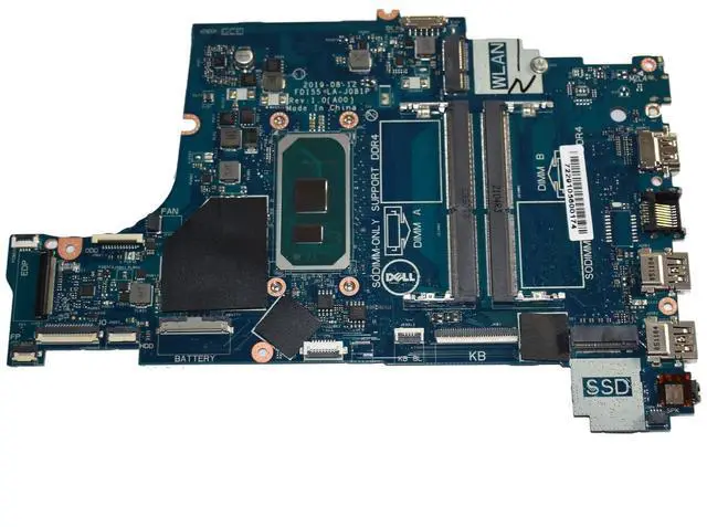 Alt view image 4 of 6 - Dell Inspiron 3593 Motherboard Core i7-1065G7 Quad-Core CPU LA-J081P 04C38