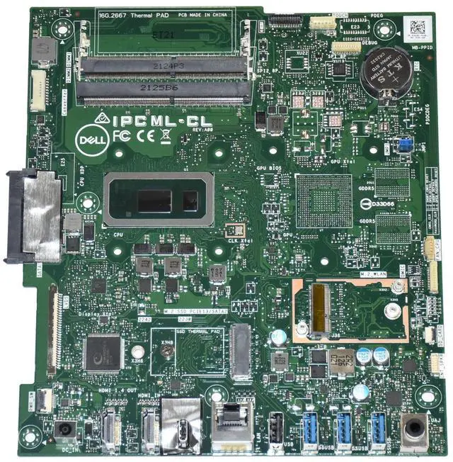 Alt view image 3 of 7 - Dell Inspiron 27 7790 24 5490 AIO Motherboard Core i3-10110U IPCML-CL C8JG6