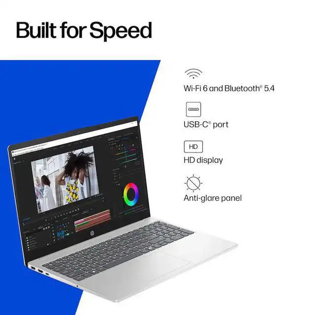 Alt view image 5 of 7 - HP 15.6" HD Intel 4-Core N100 4GB 128GB UFS WiFi 1TB Cloud 1 Year Office 365