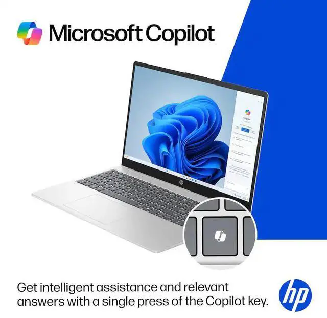 Alt view image 7 of 7 - HP 15.6" HD Intel 4-Core N100 4GB 128GB UFS WiFi 1TB Cloud 1 Year Office 365