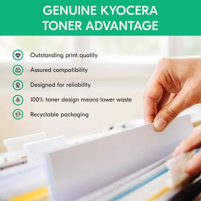 Alt view image 5 of 5 - Kyocera TK-1162 Original Laser Toner Cartridge Black 1 Each
