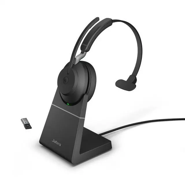 Main image of Jabra Evolve2 65 USB-A MS Mono with Charging Stand - Black,