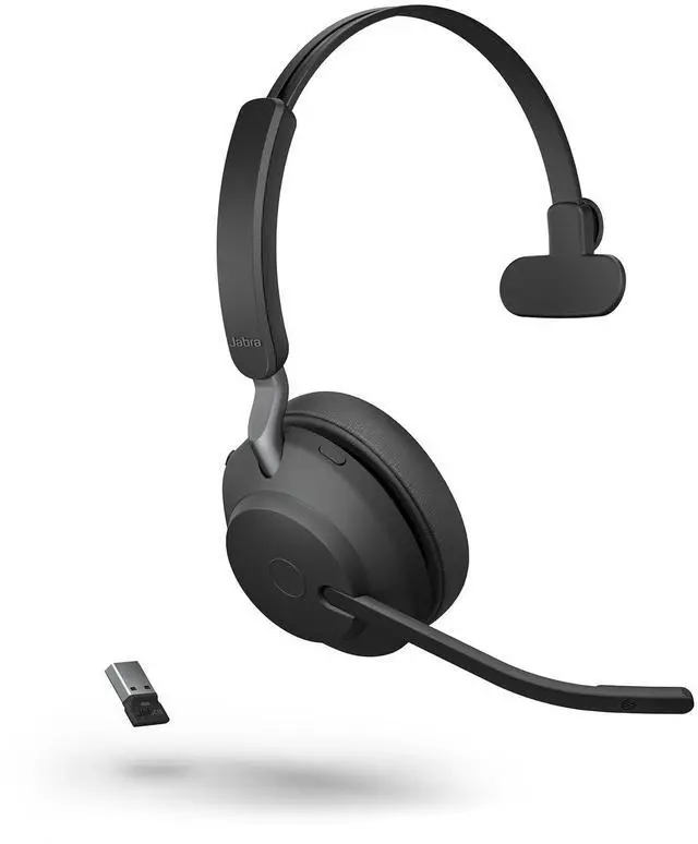 Alt view image 2 of 7 - Jabra Evolve2 65 USB-A MS Mono with Charging Stand - Black,