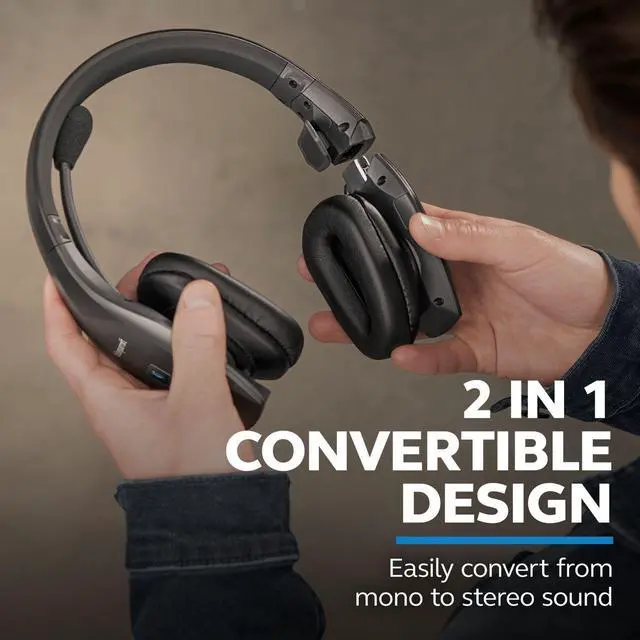 Alt view image 3 of 7 - BlueParrott S650-XT Wireless Bluetooth Noise Cancelling Headset, 36hrs battery