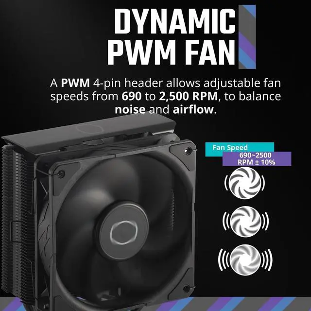 Alt view image 5 of 7 - Cooler Master RR-212S-20PK-R1 Hyper 212 Black Edition CPU Air Cooler - 120mm