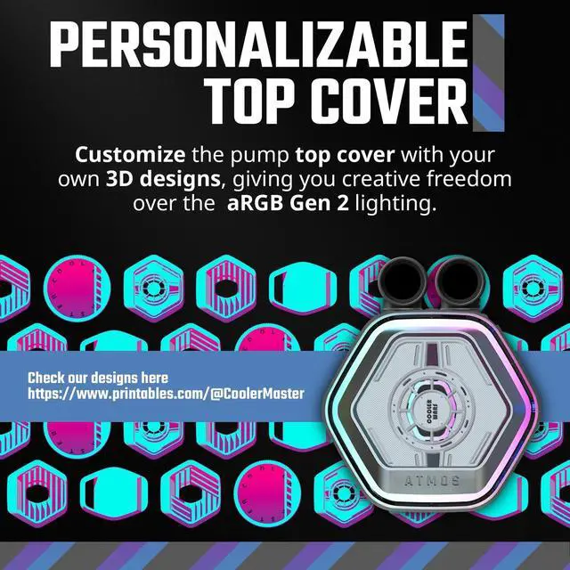 Alt view image 3 of 7 - Cooler Master MasterLiquid 360 Atmos MLXD36MA25PZR1