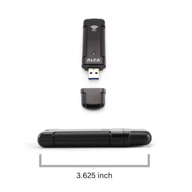 Alt view image 2 of 4 - Alfa AWUS036EAC 802.11ac high speed dual band Wi-Fi USB Adapter dongle 2.4/5 GHz