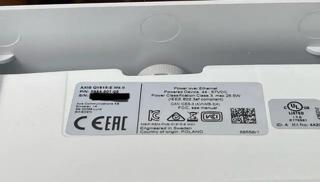 Alt view image 7 of 7 - AXIS Q1615-E Mk II 0884-001 1080 Day & Night Indoor/Outdoor Network Camera