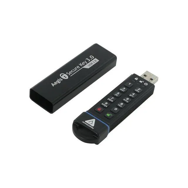 Alt view image 3 of 3 - Apricorn Aegis Secure Key 3.0 16GB Encrypted USB 3.0 Flash Drive w/ Pin Access