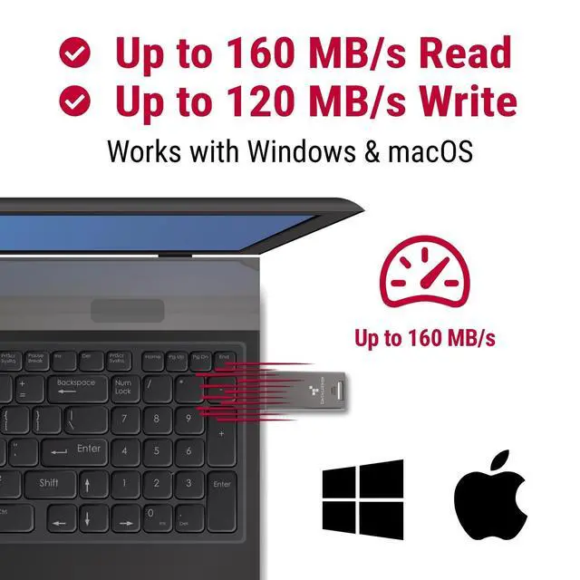 Alt view image 5 of 7 - DataLocker DL GO 16GB Usb 3.2 gen 1 type a + Usb 3.0 + Usb 3.1 Flash Drive