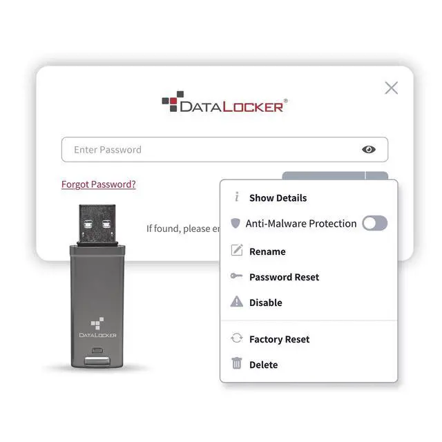Alt view image 7 of 7 - DataLocker DL GO 16GB Usb 3.2 gen 1 type a + Usb 3.0 + Usb 3.1 Flash Drive