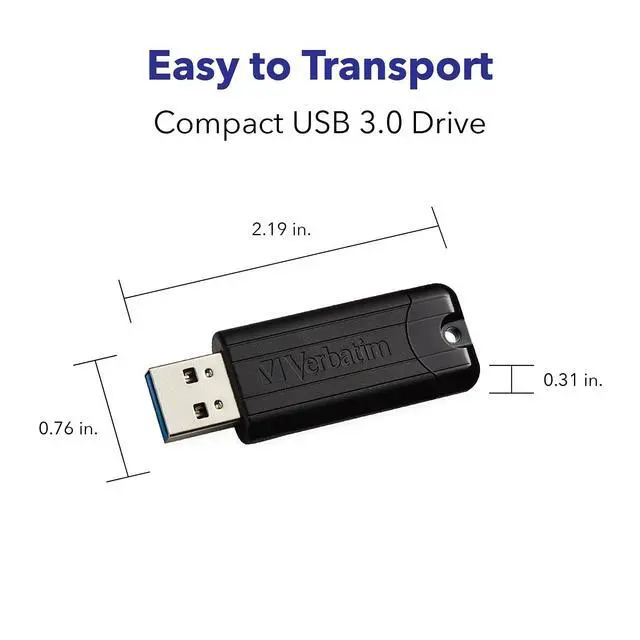 Alt view image 5 of 7 - Microban 32GB PinStripe USB 3.2 Flash Drive Business Pack
