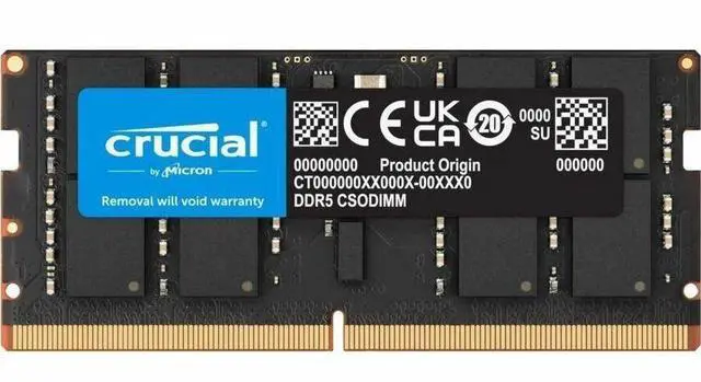 Main image of Crucial 24GB DDR5 6400MHz 262pin SoDIMM RAM Module CT24G64C52CS5