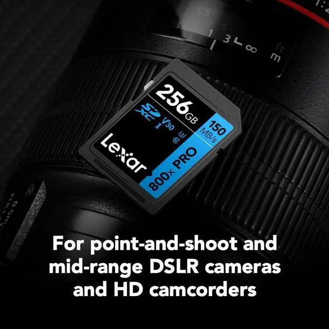 Alt view image 4 of 7 - Lexar Pro Blue Series 256GB SDXC UHS-I Memory Card LSD800P-256G-BU