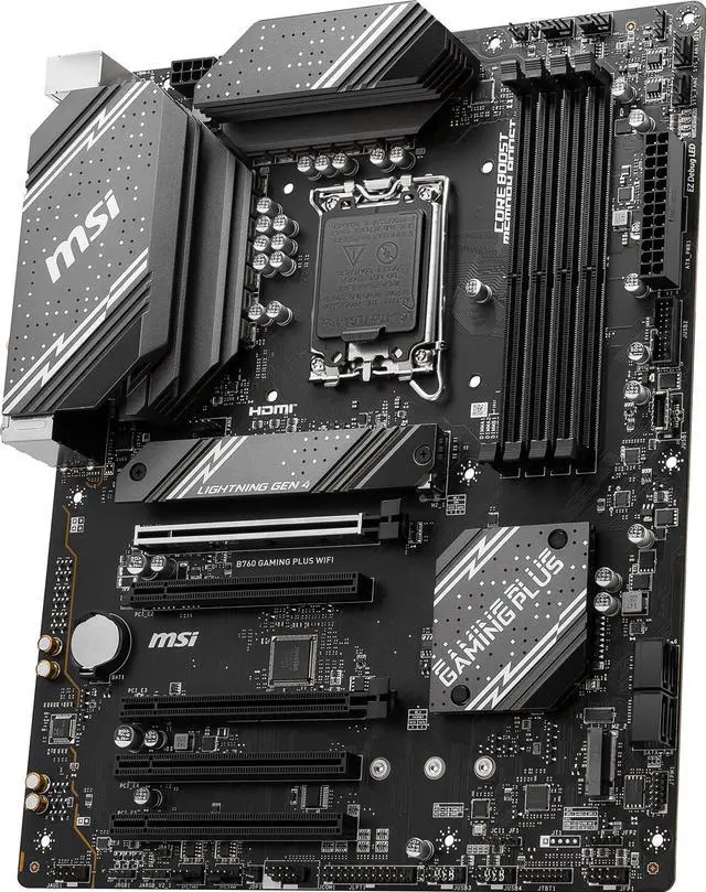 Alt view image 3 of 7 - MSI B760 Gaming Plus WiFi LGA-1700 DDR5 ATX Gaming Motherboard